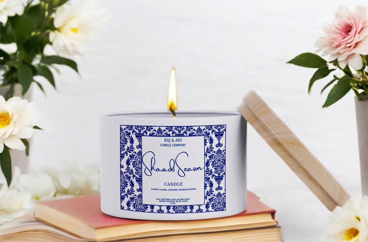 Shaadi Season Scented Candle - Ylang Ylang, Jasmine, Benzoin Resin | 3 oz