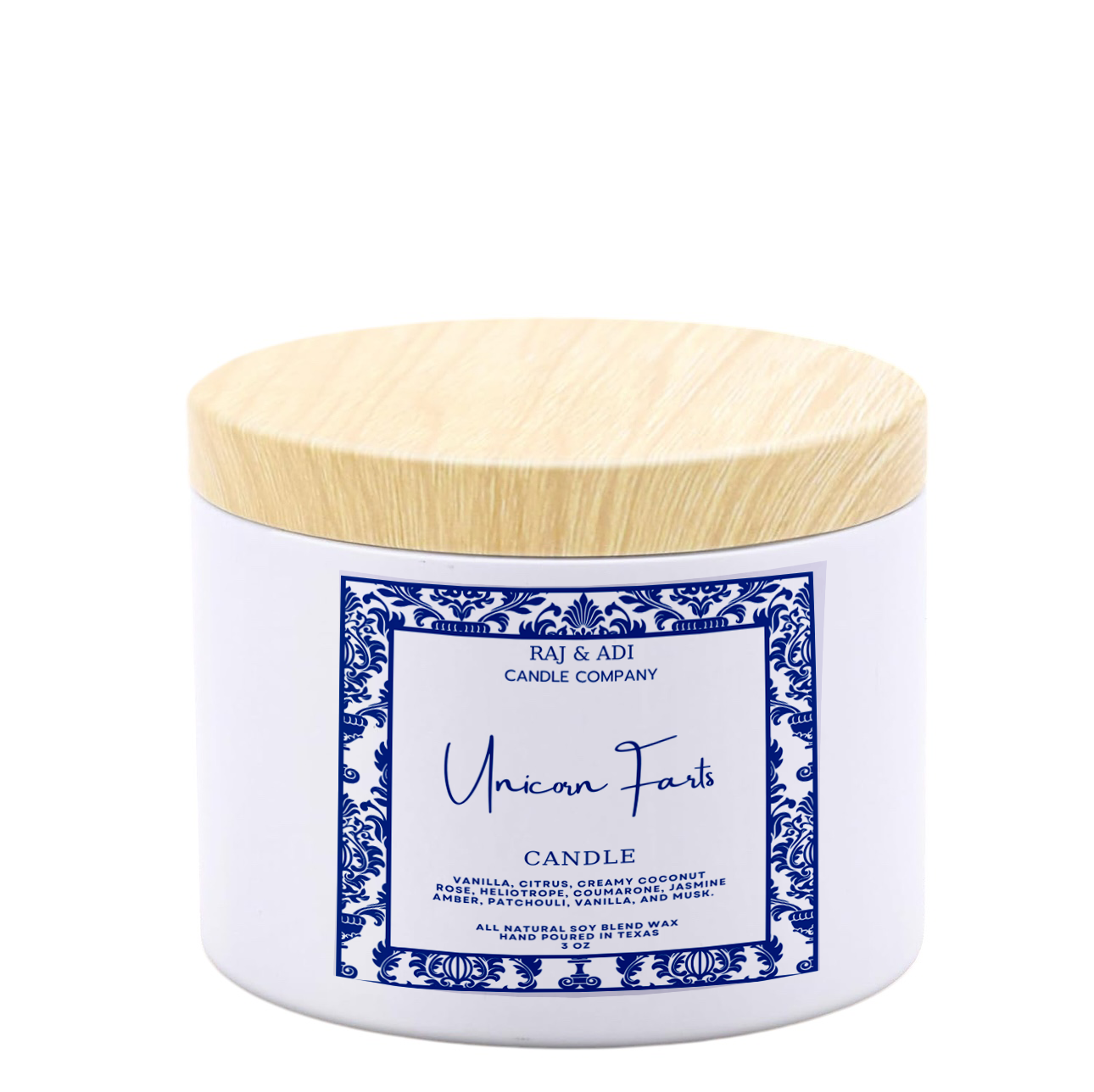 Unicorn Farts Candle - 3 oz Soy Blend | Indulgent Amber Vanilla